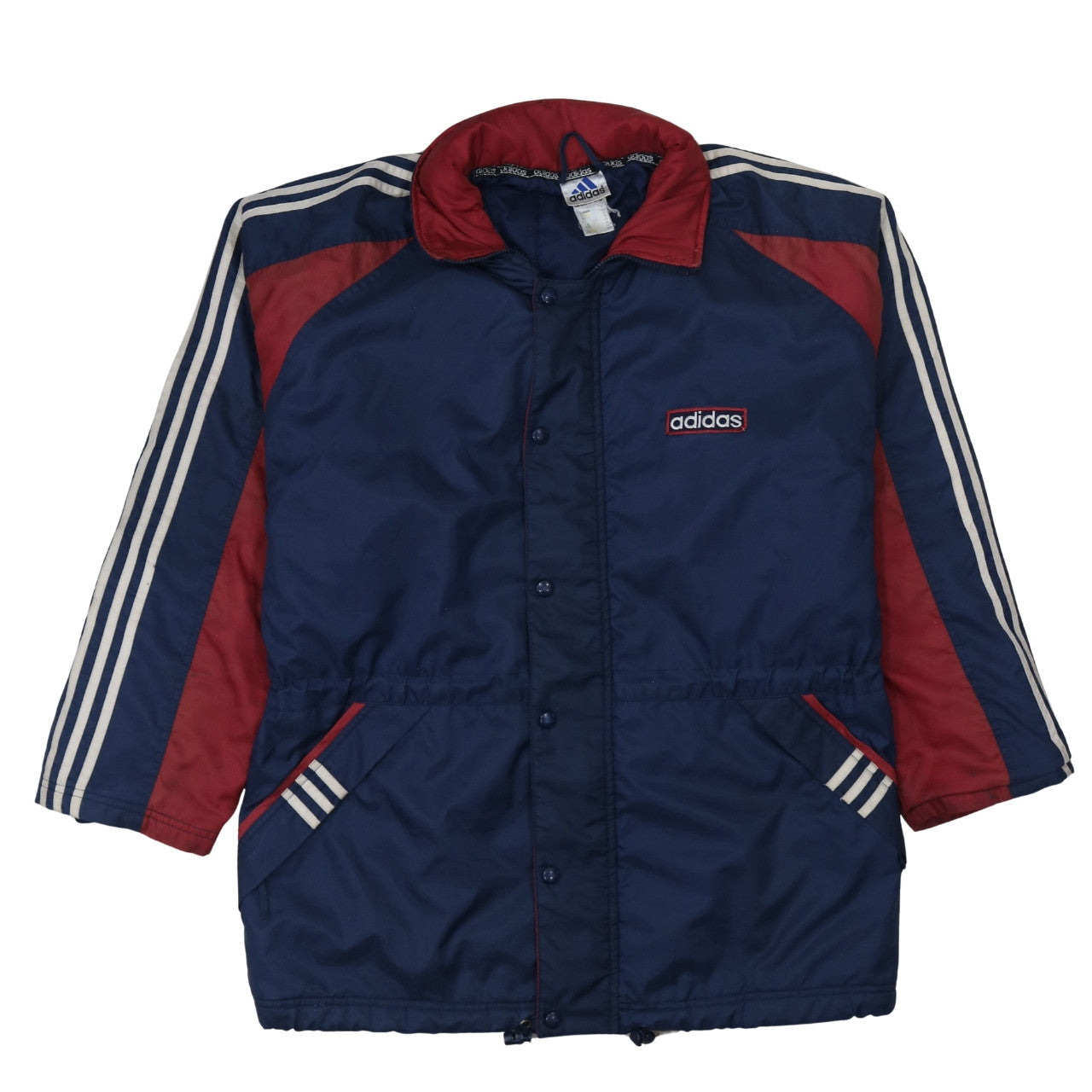 Adidas Mens Blue Retro Bomber Jacket M Vintage 90s Sportswear