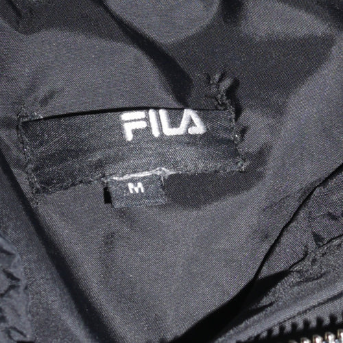 Fila Men's Black Puffer Jacket Size M Warm Quilted Winter Coat