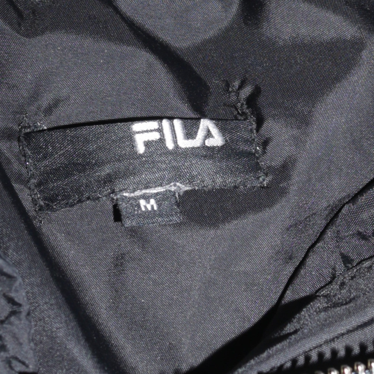 Fila Men's Black Puffer Jacket Size M Warm Quilted Winter Coat