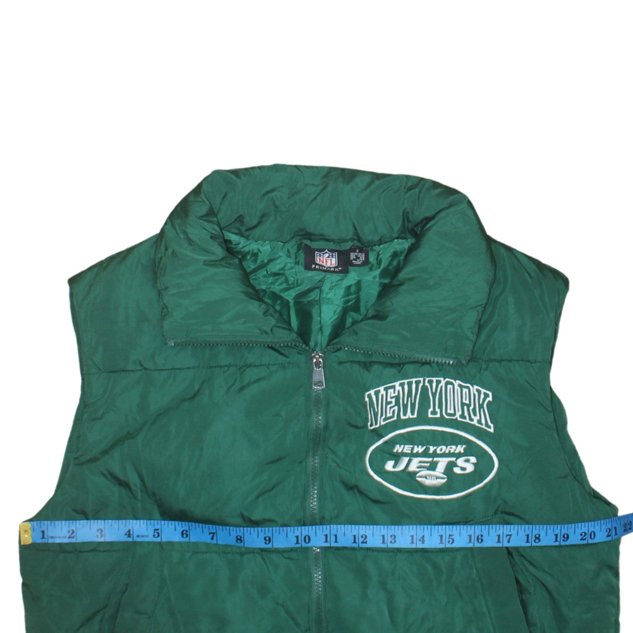 Primark Women’s Green New York Jets Padded Waistcoat Size 10