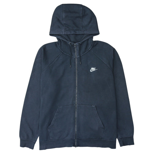 Nike Men's Navy Full Zip Hoodie XL Cotton Casual Sweatshirt