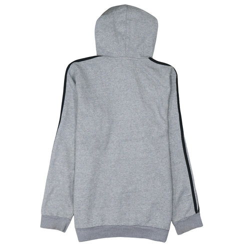 Adidas Men's Grey Pullover Hoodie L Sports Fleece Sweatshirt