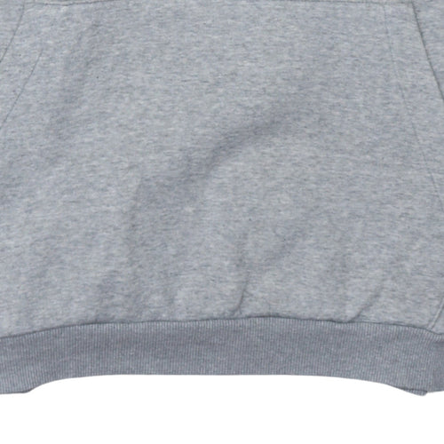 Adidas Men's Grey Pullover Hoodie L Sports Fleece Sweatshirt
