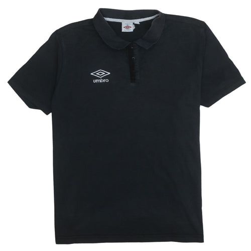 Umbro Men's Black 2XL Short Sleeve Cotton Blend Polo Shirt