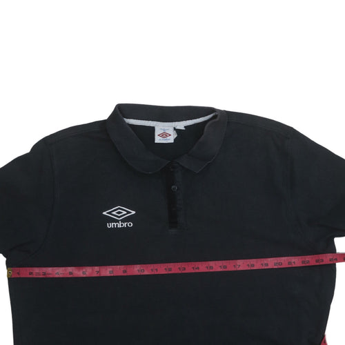 Umbro Men's Black 2XL Short Sleeve Cotton Blend Polo Shirt