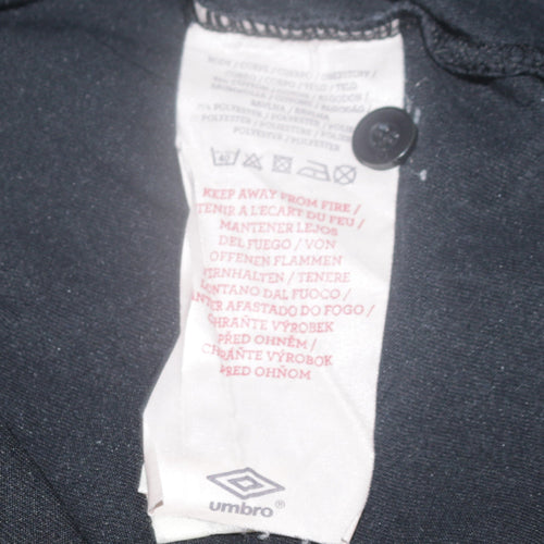 Umbro Men's Black 2XL Short Sleeve Cotton Blend Polo Shirt