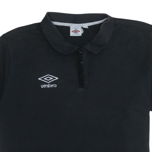 Umbro Men's Black 2XL Short Sleeve Cotton Blend Polo Shirt