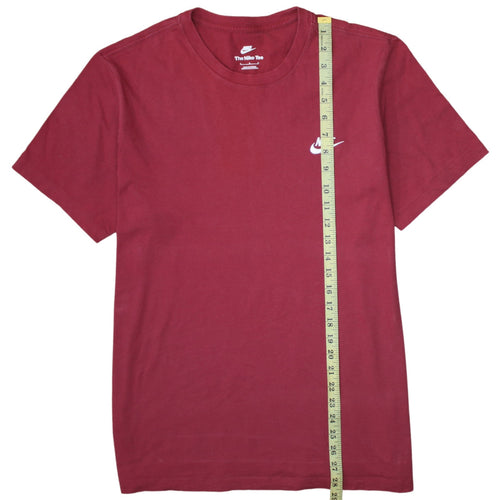 Nike Men's Red Crew Neck Cotton T-Shirt Size L