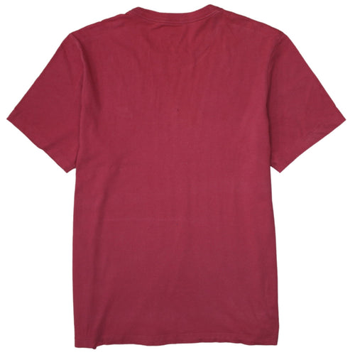Nike Men's Red Crew Neck Cotton T-Shirt Size L