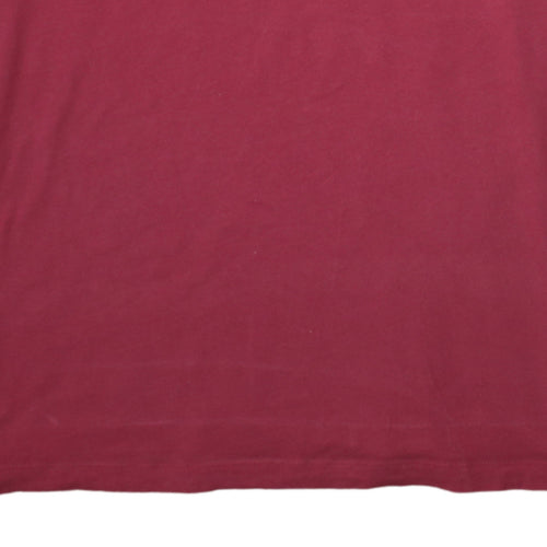 Nike Men's Red Crew Neck Cotton T-Shirt Size L