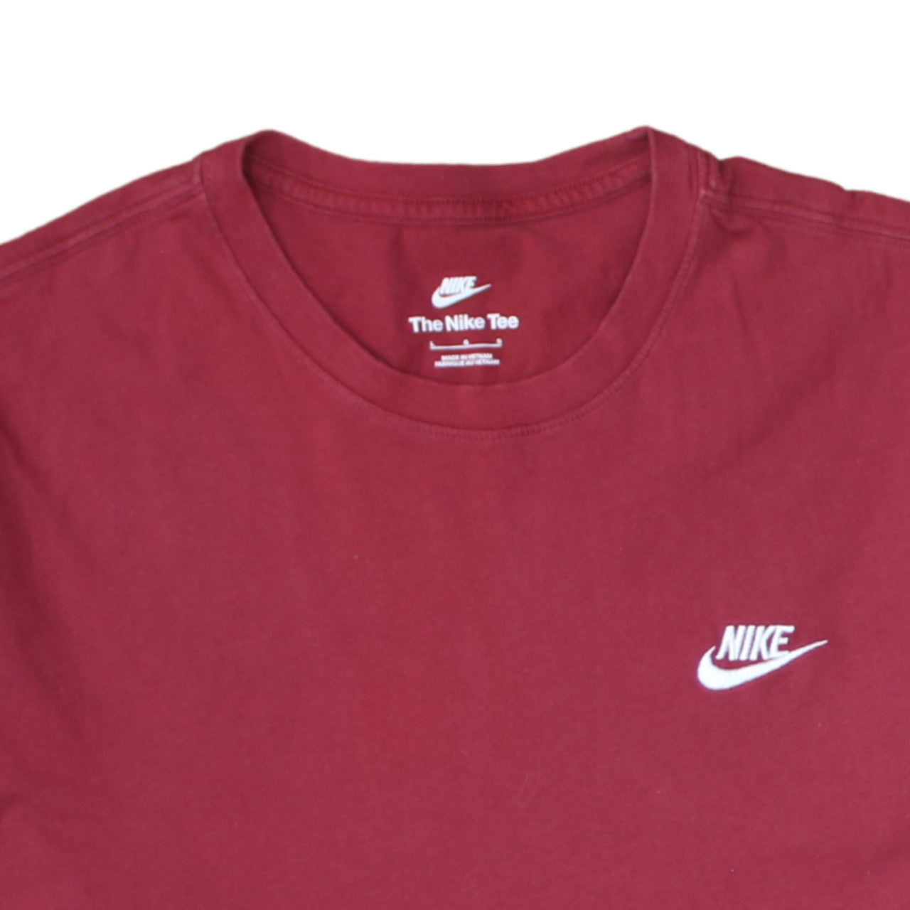 Nike Men's Red Crew Neck Cotton T-Shirt Size L