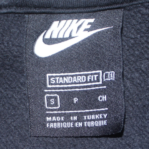 Nike Men's Black Pullover Hoodie Small Logo Fleece Sweatshirt