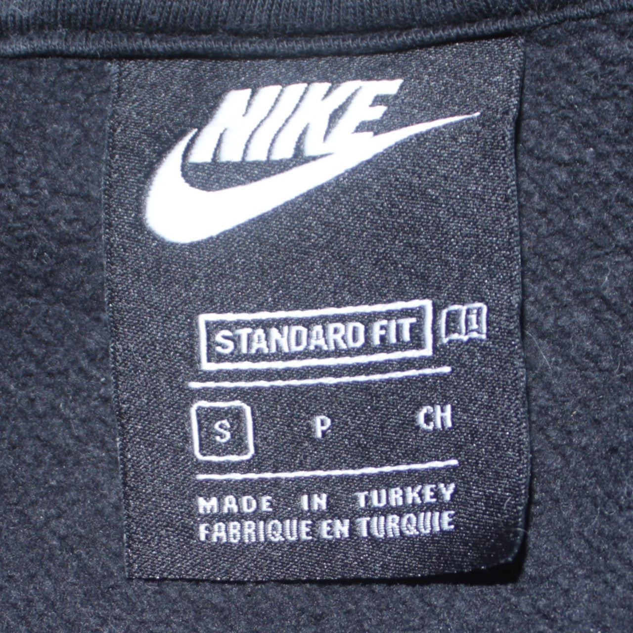 Nike Men's Black Pullover Hoodie Small Logo Fleece Sweatshirt