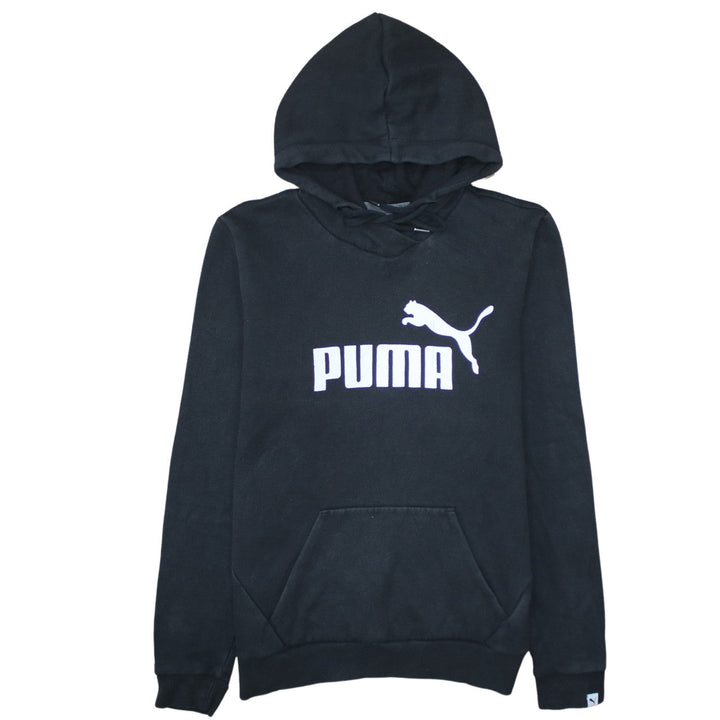 Puma Women's Black Hoodie Size 12 Pullover Sweatshirt Logo Style