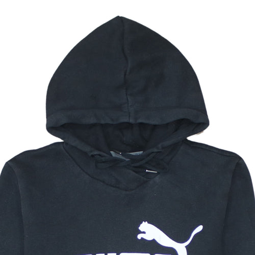 Puma Women's Black Hoodie Size 12 Pullover Sweatshirt Logo Style