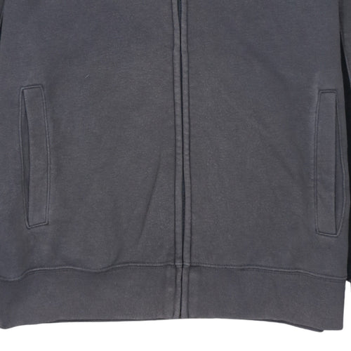 Champion Men's Grey Full Zip Hoodie Medium Logo Fleece Sweatshirt