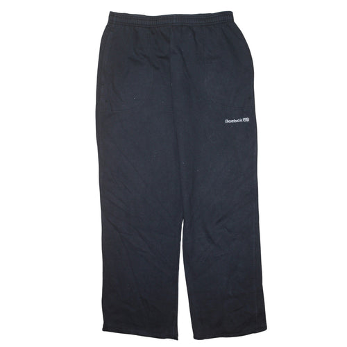 Reebok Men's Black Sweatpants Elastic Waist Soft Fleece Joggers Size M
