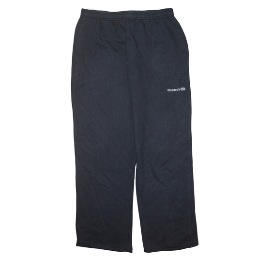 Reebok Men's Black Sweatpants Elastic Waist Soft Fleece Joggers Size M