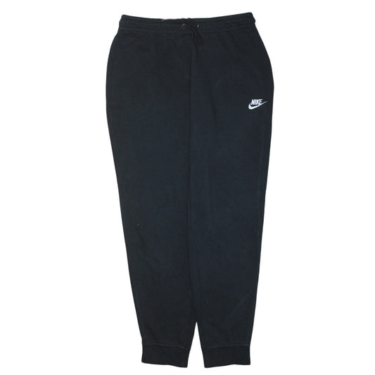 Nike Women's Black Fleece Jogger Trousers Size M Elastic Waist