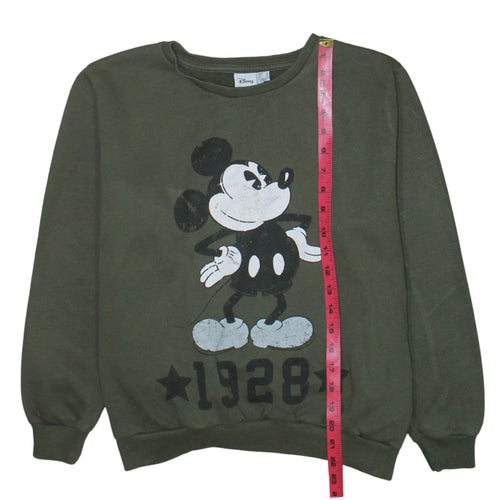 Disney Women Khaki Mickey Mouse 1928 Pullover Sweatshirt Size 14