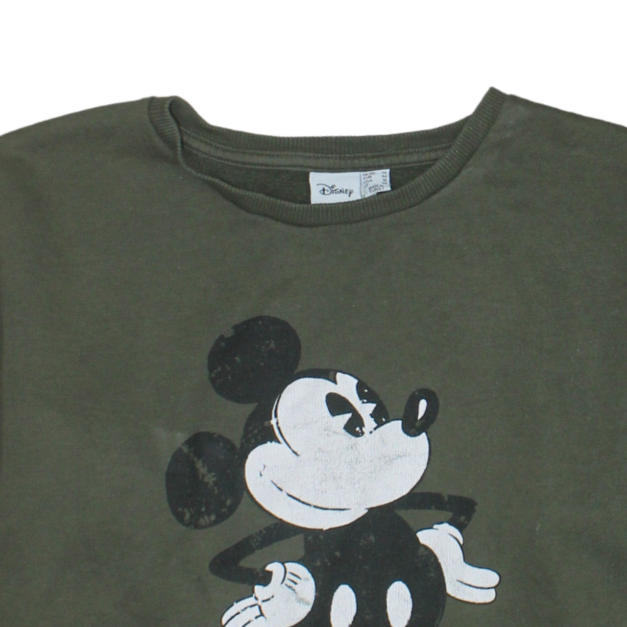 Disney Women Khaki Mickey Mouse 1928 Pullover Sweatshirt Size 14