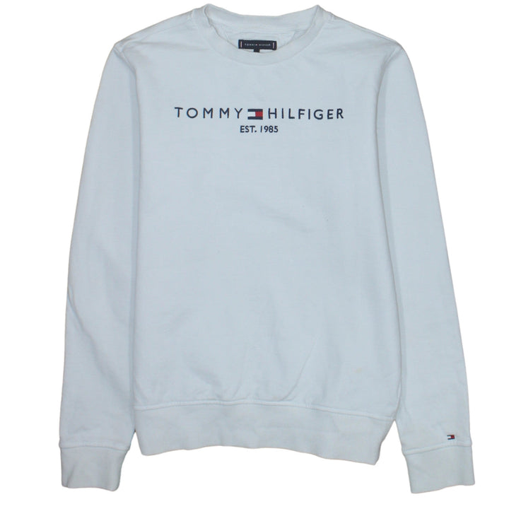 Tommy Hilfiger Boys White Cotton Crew Neck Sweatshirt Size 164