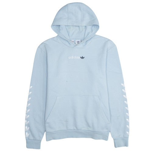 Adidas Girls Light Blue Hooded Pullover Sweatshirt 15-16 Years XL