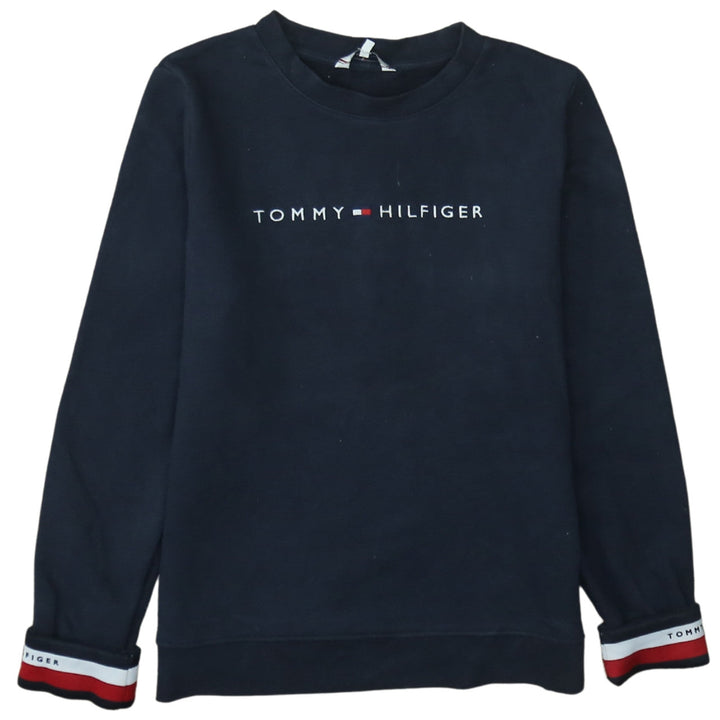 Tommy Hilfiger Womens Navy Blue Small Logo Crew Neck Sweatshirt