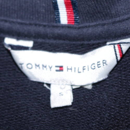 Tommy Hilfiger Womens Navy Blue Small Logo Crew Neck Sweatshirt