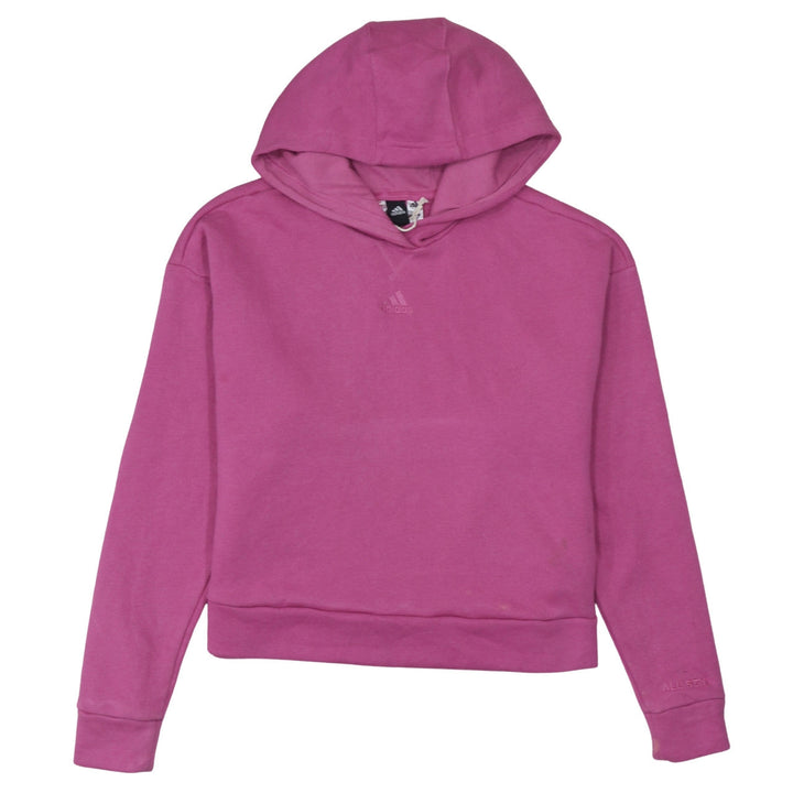 Adidas Girls Pink Pullover Hoodie 13-14 Years Regular Fit Fleece