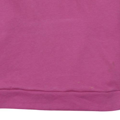 Adidas Girls Pink Pullover Hoodie 13-14 Years Regular Fit Fleece