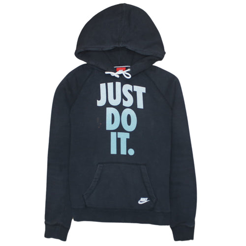 Nike Men's Black Medium Pullover Hoodie Just Do It Graphic Sportswear