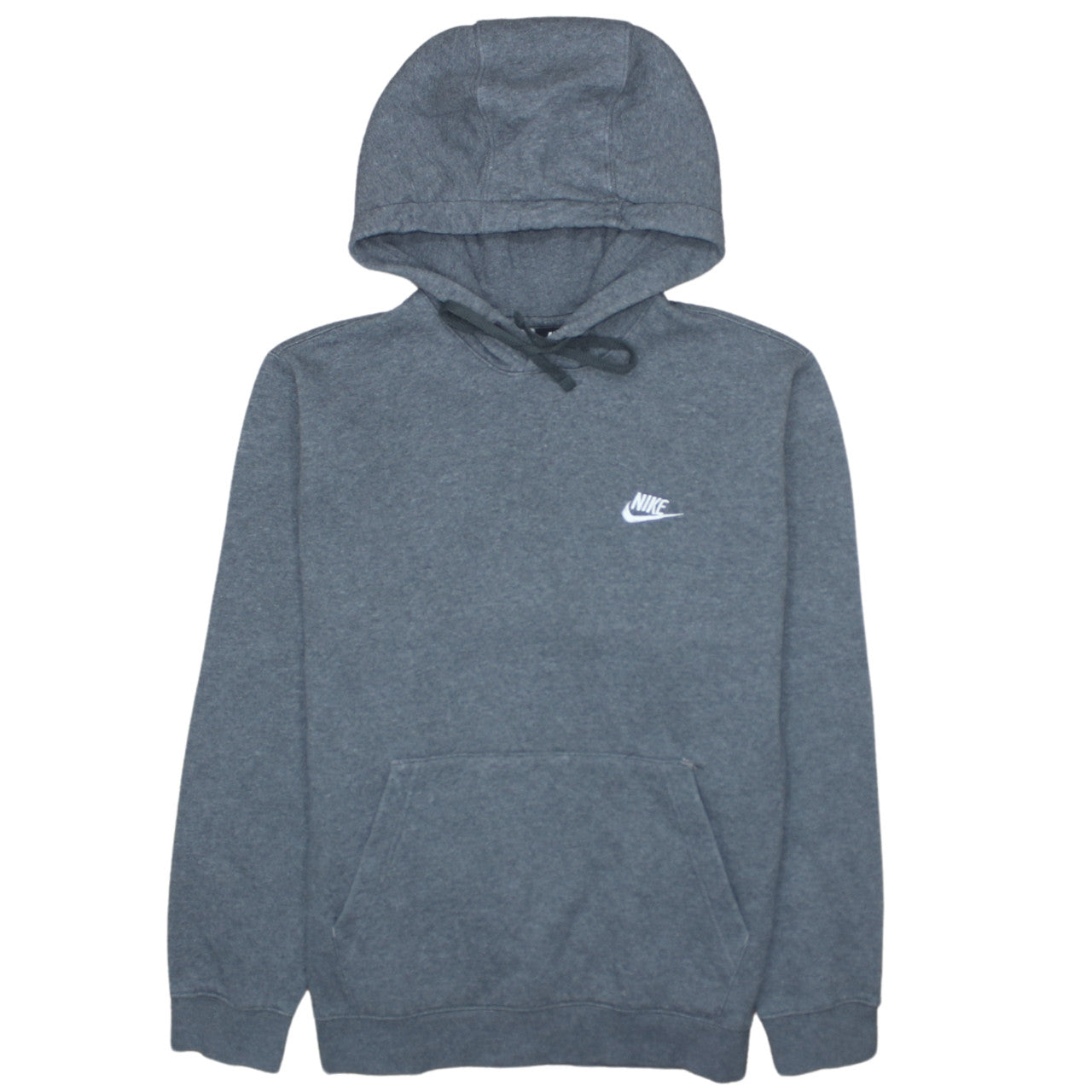 Nike Men's Grey Pullover Hoodie Small Regular Fit Fleece Lined
