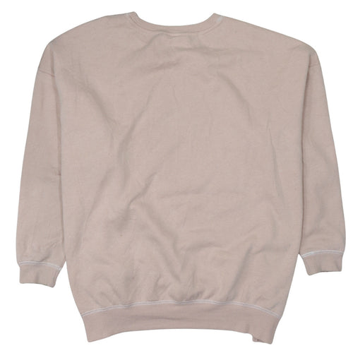 Disney Women Beige Sweatshirt XL Stitch Chillin' Graphic Pullover