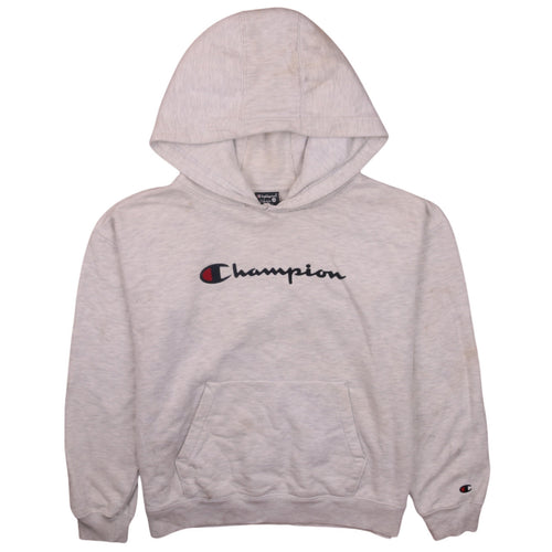 Champion Men's Grey Pullover Hoodie Small Logo Sportswear