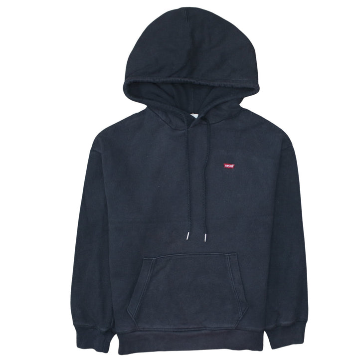 Levi's Men's Black Pullover Hoodie Size S Logo Fleece Sweatshirt