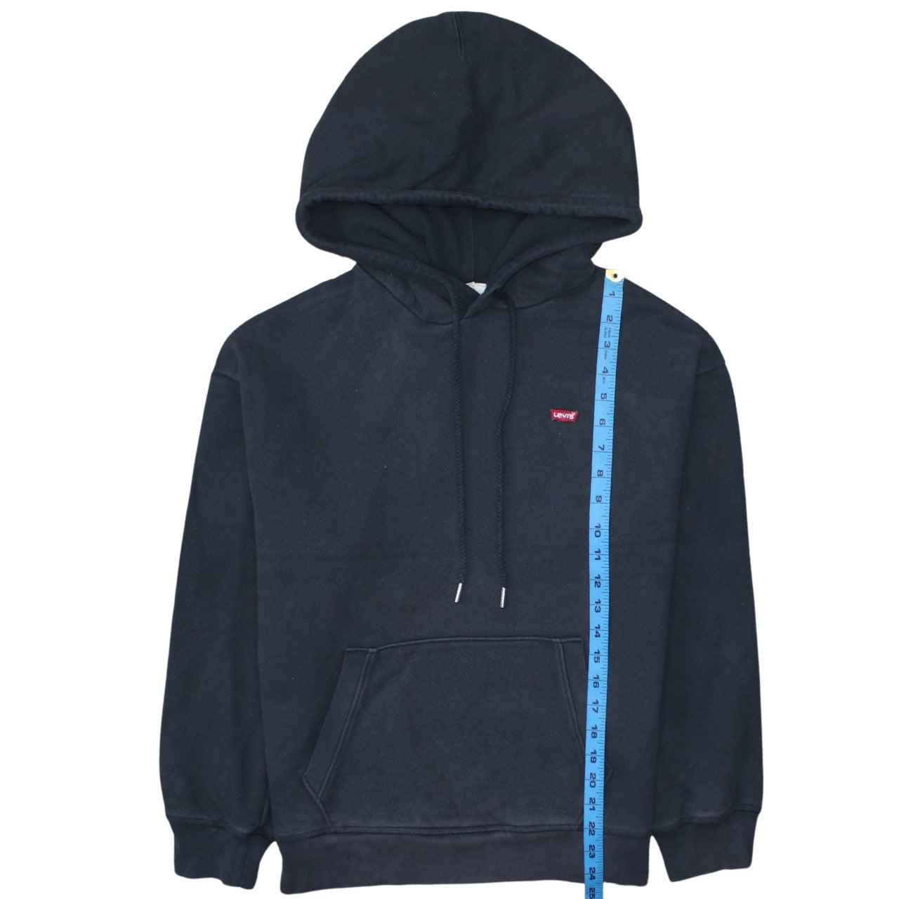 Levi's Men's Black Pullover Hoodie Size S Logo Fleece Sweatshirt