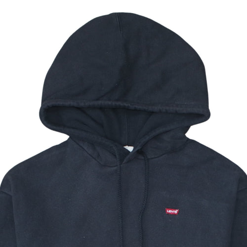 Levi's Men's Black Pullover Hoodie Size S Logo Fleece Sweatshirt