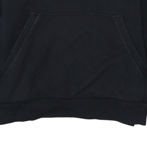 Adidas Boys Black Pullover Hoodie 13-14 Years Graphic Logo Fleece