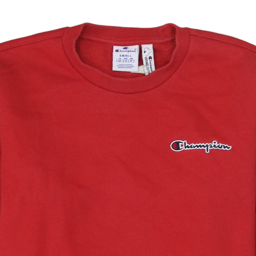 Champion Men's Red Small Crew Neck Pullover Sweatshirt