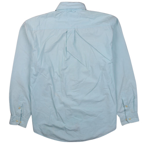 Tommy Hilfiger Men's Blue Button-Down Long Sleeve Cotton Shirt M