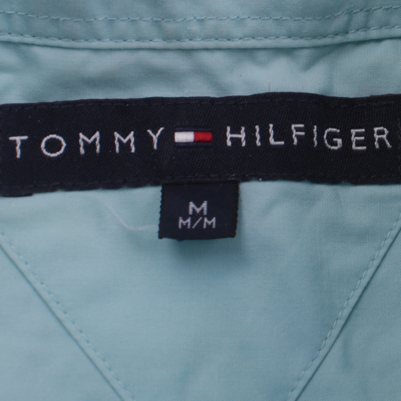 Tommy Hilfiger Men's Blue Button-Down Long Sleeve Cotton Shirt M