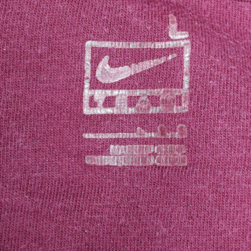Nike Men’s Purple Graphic Pullover Hoodie L Fleece Logo