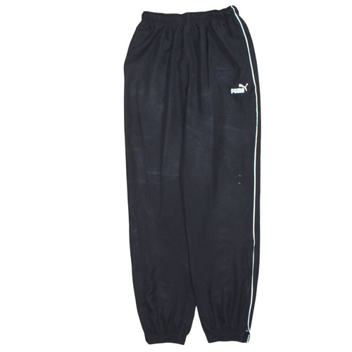 Puma Men's Black Track Pants S Elastic Waist Quick Dry Activewear