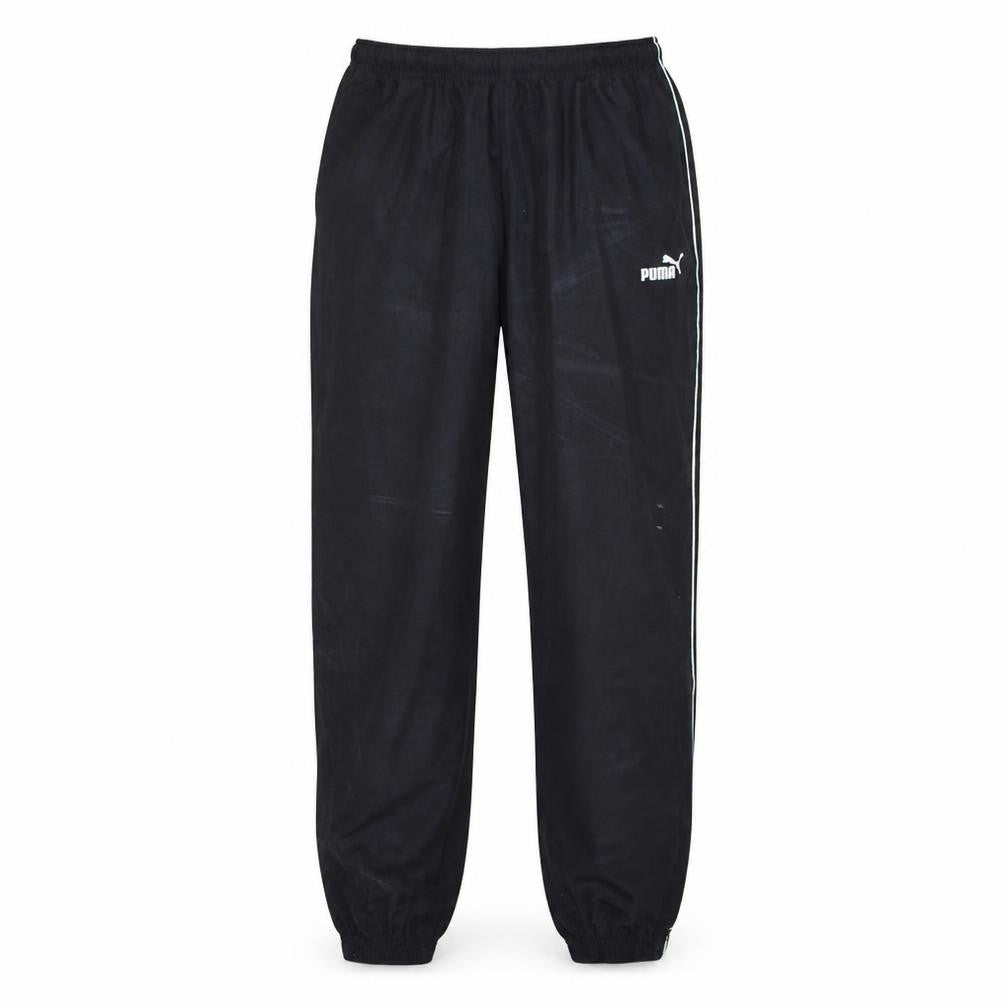 Front view of Puma Men's Black Track Pants S Elastic Waist Quick Dry Activewear
