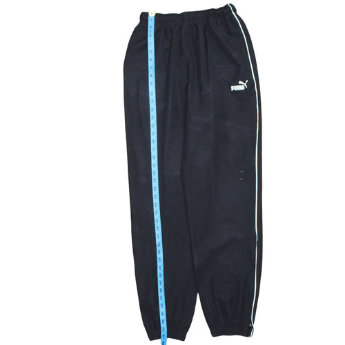 Puma Men's Black Track Pants S Elastic Waist Quick Dry Activewear