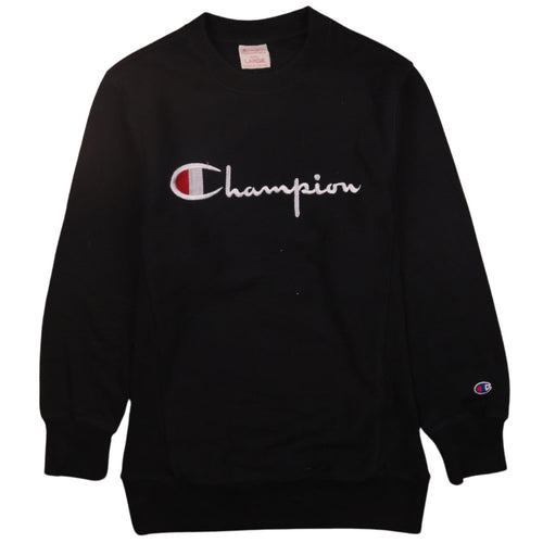 Champion Men's Black Crew Neck Pullover Sweatshirt L