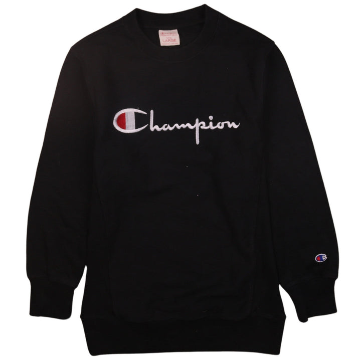 Champion Men's Black Crew Neck Pullover Sweatshirt L