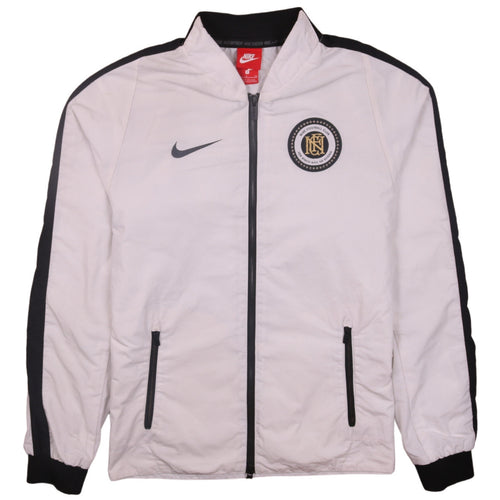 Nike Men's White Track Jacket S Football Club Full Zip Sportswear