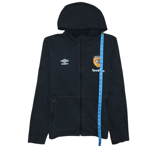 Umbro Men's Black Full Zip Hoodie Hull City L FC Sportswear